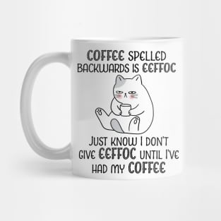 Coffee Spelled Backwards Mug